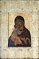 Vladimirskaya by A.Rublev (1395-1410s, Vladimir museum)