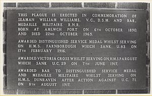 William Williams VC - Memorial Plaque