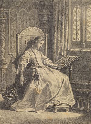 1868, Mugeres célebres de España y Portugal, Gimena mujer del Cid, AB195 0363 (cropped)