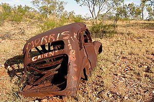 A217, Mary Kathleen, Queensland, Australia, abandoned car, 2007