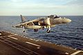 AV-8B Harrier landing aboard Principe de Asturias (R11)