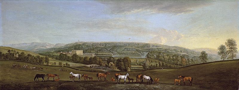 A panoramic view of Chatsworth House and Park, by Pieter Tillemans (1684-1734)