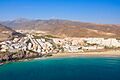 Aerial view of the town of Morro Jable on Fuerteventura, Canary Islands