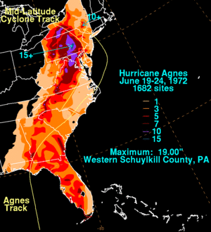 Agnes 1972 rainfall