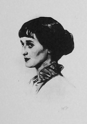 Anna Akhmatova 1913-1914 by Savely Sorin