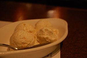 Apricot and beer ice cream