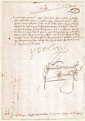 Archivo de Simancas - Cédula de Carlos V