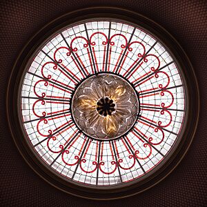 Attingham Park - stained glass inner skylight by Nash