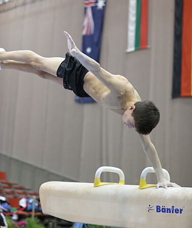 Austrian Future Cup 2018-11-23 Training Afternoon Pommel horse (Martin Rulsch) 329