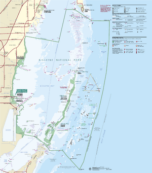Biscayne National Park Map 2009