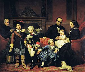 CARLOS LUIS DE RIBERA - La Familia de Gregorio López de Mollinedo (Colección particular, 1854)