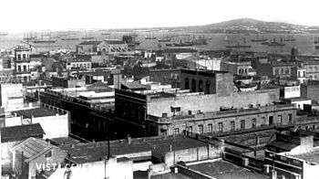 Cerro de Montevideo desde la ciudad. Año 1865