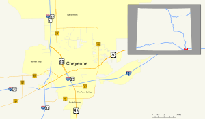 Cheyenne highway map