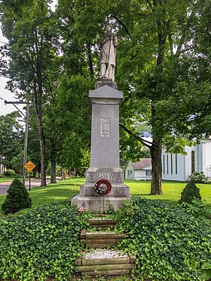 Civil War memorial in Moravia, New York