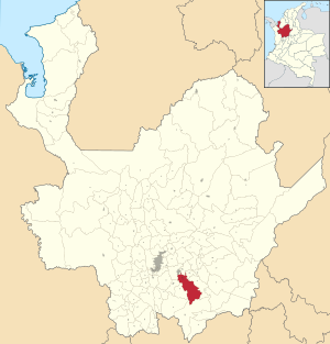 Location of the municipality of Carmen de Viboral in the Antioquia Department