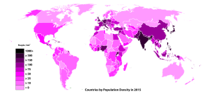 Countries by Population Density in 2015