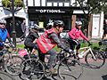 Cyclists in Cheam VilIage IMG 0830