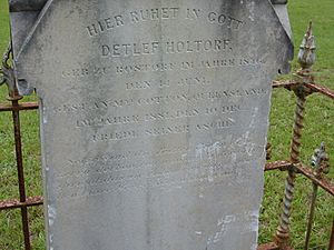 Detlef Holtorf headstone, Carbrook Lutheran Cemetery, 2005