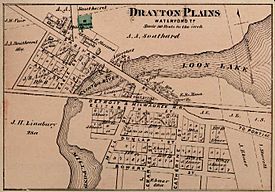 Map of Drayton Plains in 1872