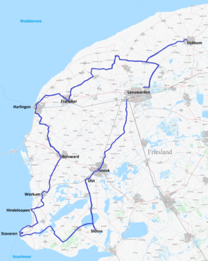 Elfstedentocht routekaart OSM