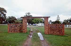 Entrance and columbarium at Dunwich Cemetery (1999)