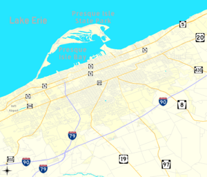 Erie, Pennsylvania map