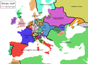 Europe map 1648
