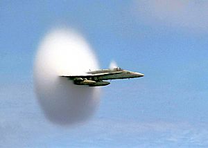 FA-18 Hornet breaking sound barrier (7 July 1999)