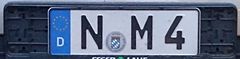 German Licence Plate N-M4