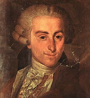 Giovanni Battista Sammartini, portrait by Riccardi (detail)