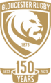 Gloucester Rugby 150 years logo (2023)