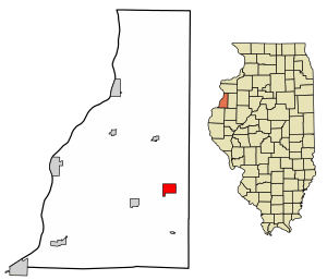 Location of Media in Henderson County, Illinois.