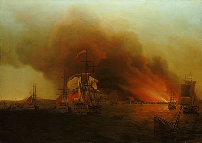 Incendie de Payta en 1741 par la flotte anglaise