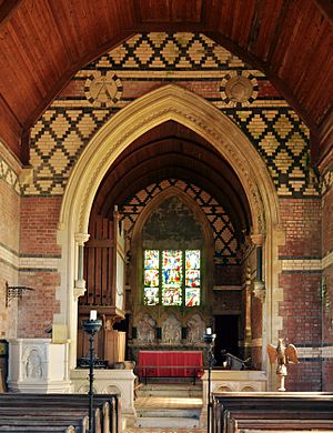 Interior of St Helena's church, Lundy
