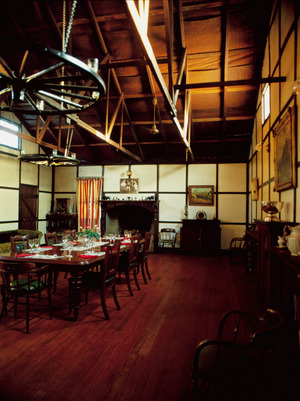 Interior view of the dining room at Gunnawarra Homestead, North Queensland, 1986.tif