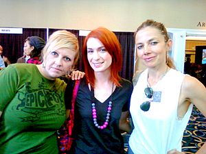 Irina Slutsky, Felicia Day and Justine Bateman