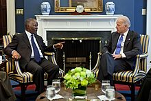 Joe Biden with Thabo Mbeki