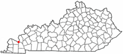 Location of Ledbetter, Kentucky