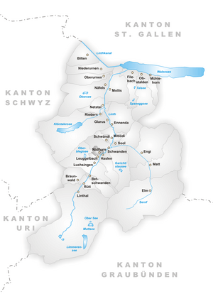 Karte Gemeinde Nidfurn