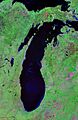 Lake Michigan Landsat Satellite Photo