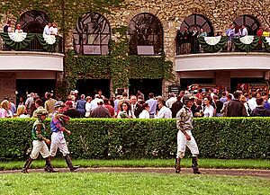 Lexington Kentucky - Keeneland Race Track "Jockey in Gray - Robby Albarado" (2145730572) (2).jpg