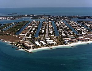 Aerial view of Key Colony Beach, October 1987