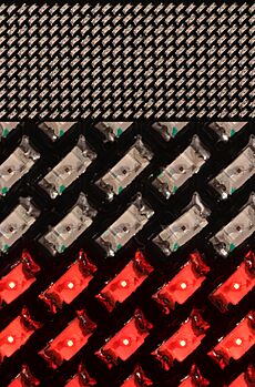 Macro photo of LED matrix