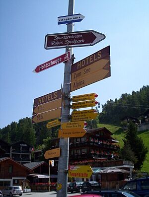 Many signs in Graechen