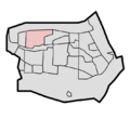 Location of Vrijenburg district in Barendrecht