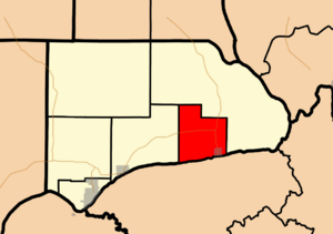 Location in Hardin County