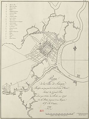 Map of Saigon 1795 Jean-Marie Dayot