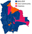 Mapa Electoral de Bolivia por provincias 2020