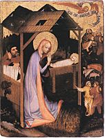 Master Of The Trebon Altarpiece - The Adoration of Jesus - WGA14634