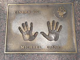 Michael Caine handprints, Leicester Square WC2 - geograph.org.uk - 1352187